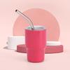 1pcs Tumbler Design Shot Cups 3oz Stainless Steel Shot Glass With Lid And Straw Insulated Drinking Cup For Bar Pub Club Restaurant Home Use Drinkware