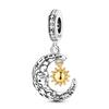 925 Silver Golden Clover Charms Bead CZ Zircon Glowing Firefly Pet Cat Puppy Pendant Fit Original Bracelet DIY Jewelry
