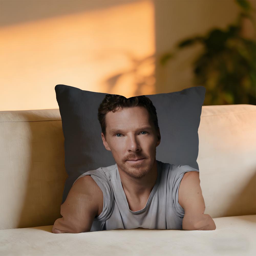 Benedict Cumberbatch Cushion Cover Cozy Velvet Throw PillowSoft Warm Cushion For Sofa Bed