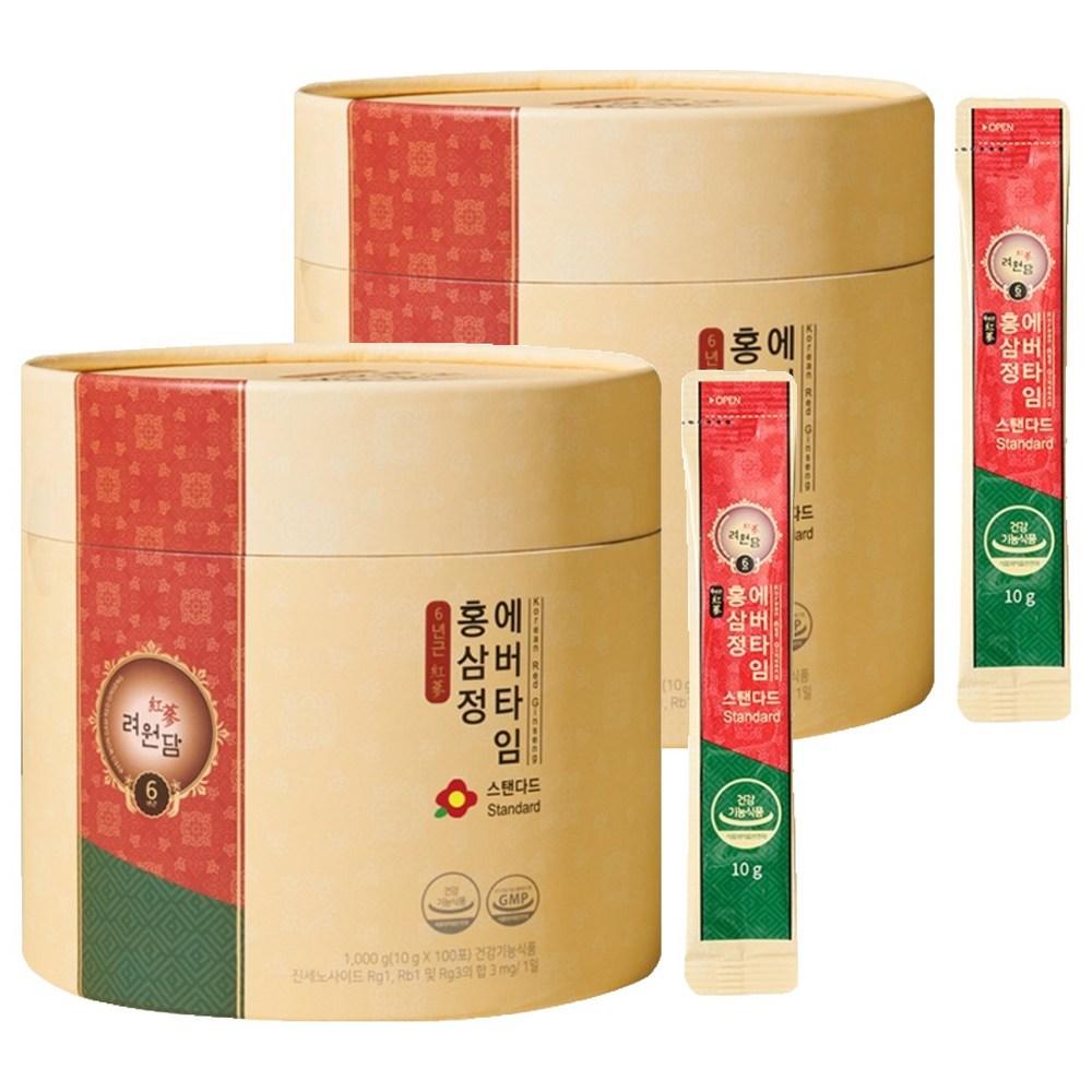 Ryeowondam 6-Year-Old Red Ginseng Extract Evertime Standard Sticks 1kg 2 pcs