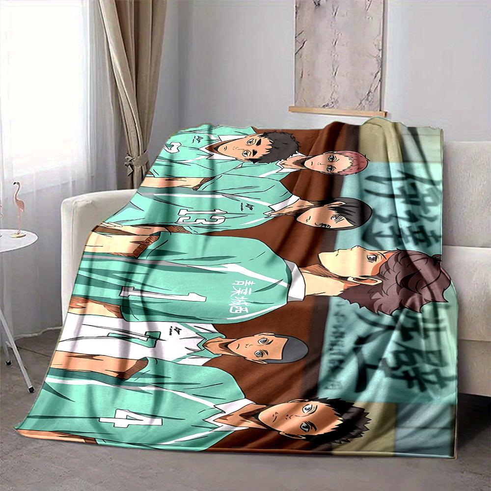 1Pc Teamwork Sports Flannel Blanket, Soft And Comfortable, Casual Warm, Camping Travel, Christmas, Halloween Xmas Gift S1656