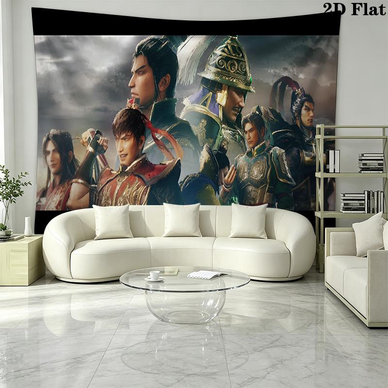 Dynasty Warriors Wall Tapestry Aesthetic Wall Hanging Printed Fabric Blanket Decorative Tapestries for Bedroom Living Room Home Decor