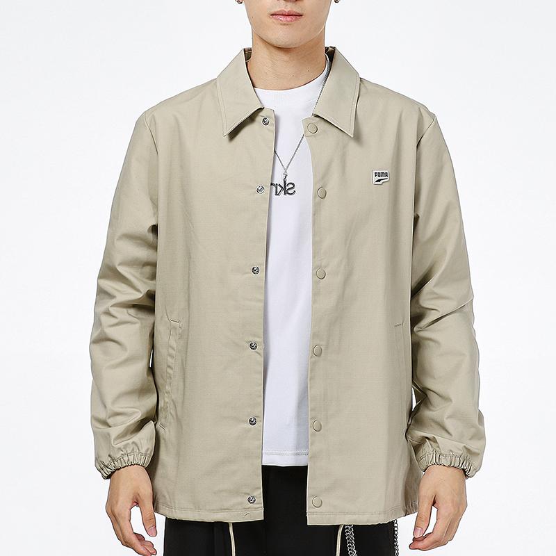 PUMA Jackets Men's Khaki Lapel Moderate Other (Unisex) Jackets 532172 42