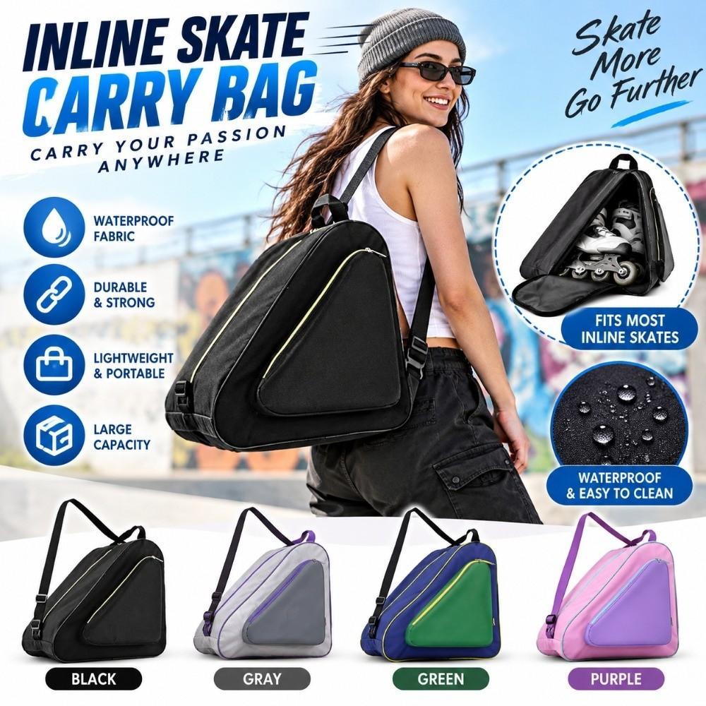 Durable Roller Skate Bag Waterproof Ice Skate Bag Back Mesh Pocket Inline Skate Bag Roller Skating