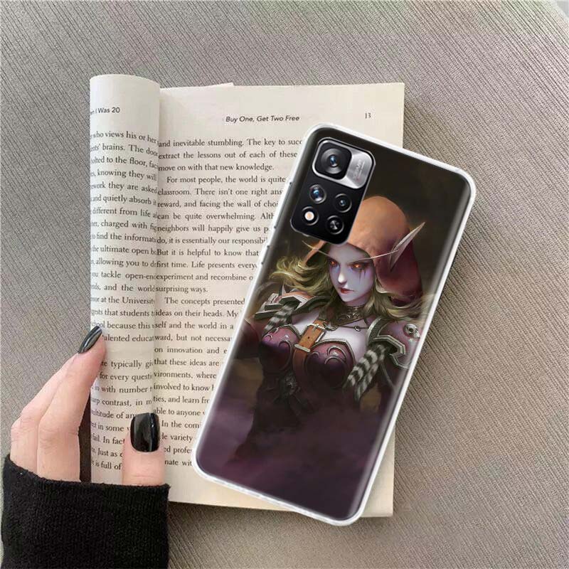 W-World Of W-Warcraft Чехол для телефона с эльфом Для Redmi Note 13 12 Pro Plus 14 15 Pro 5G 11 11T 11E 11S 10 Pro 10S 9 9S Чехол для телефона Прозрачный