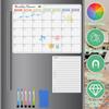 Magnetic Dry-Erase Calendar Clear Planner for Fridge Reusable Monthly Planner Board White Board Ideal Kitchen Organizer for Home