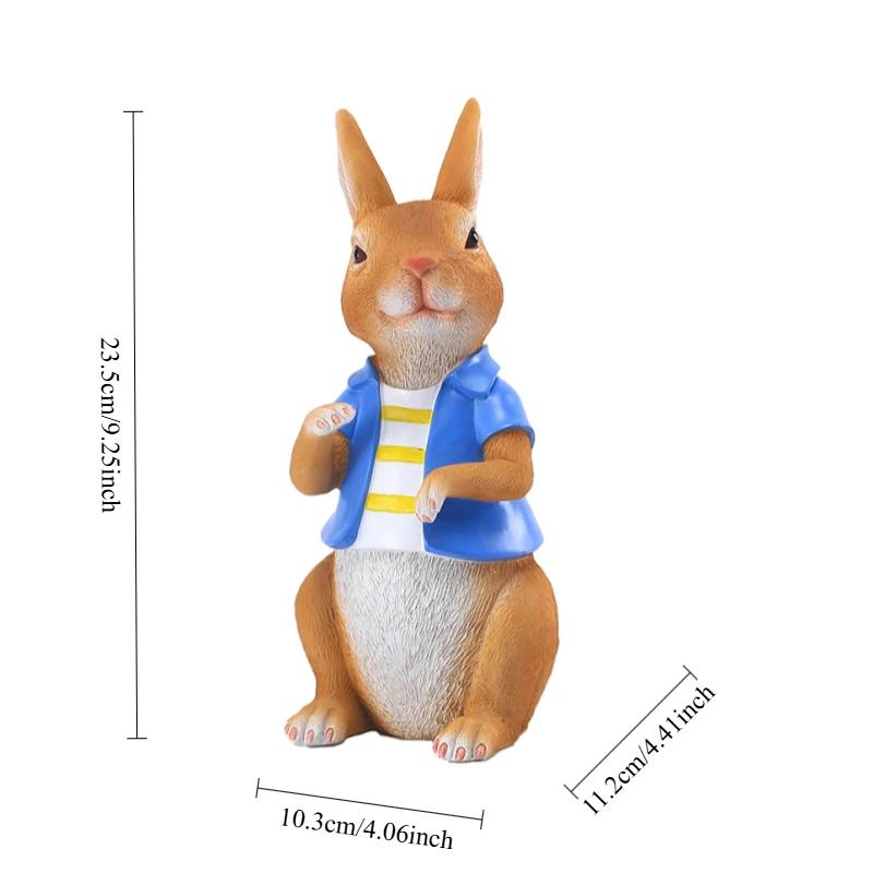 Пасхальный кролик скульптуры обнимающие морковь/фигурки яиц настольные декоративные милые фигурки кроликов креативные фигурки кроликов для домашнего декора