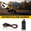 QC3.0 Motorcycle 2 USB Fast Charger Waterproof With Voltmeter Digital Charge SAE To USB  Motorbike Inline Fuse Power Supply