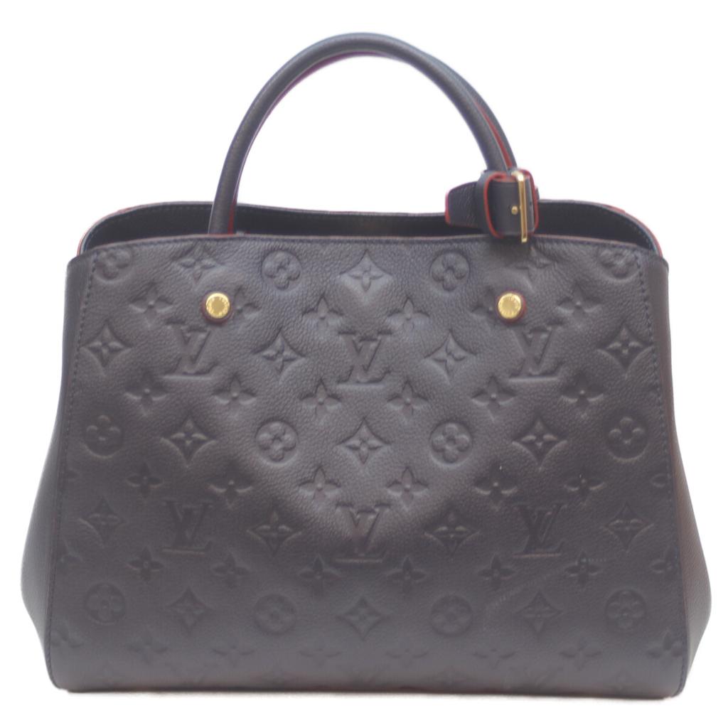 LOUIS VUITTON 2018 M42746 Monogram Amplant Marine Rouge Montaigne MM Handbag Marine RougeUsed