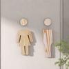 2pcs/se Self-adhesive Bathroom Door Signs Antique Men's And Women's Toilet Sign  Hot Spring