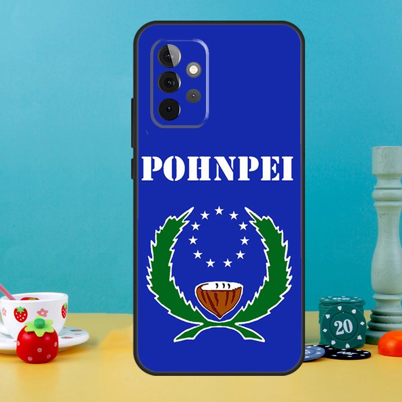 Чехол с флагом Понпеи для Samsung Galaxy A25 A54 A34 A14 A52 A32 A12 A13 A33 A53 A15 A16 A36 A56 A26 A05 A35 A55
