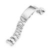 20mm Metal Watch Band Stainless Steel Oyster Bracelet Extension Ratchet Buckle for Seiko 1965 Mechanical Divers Modern Design 63MAS