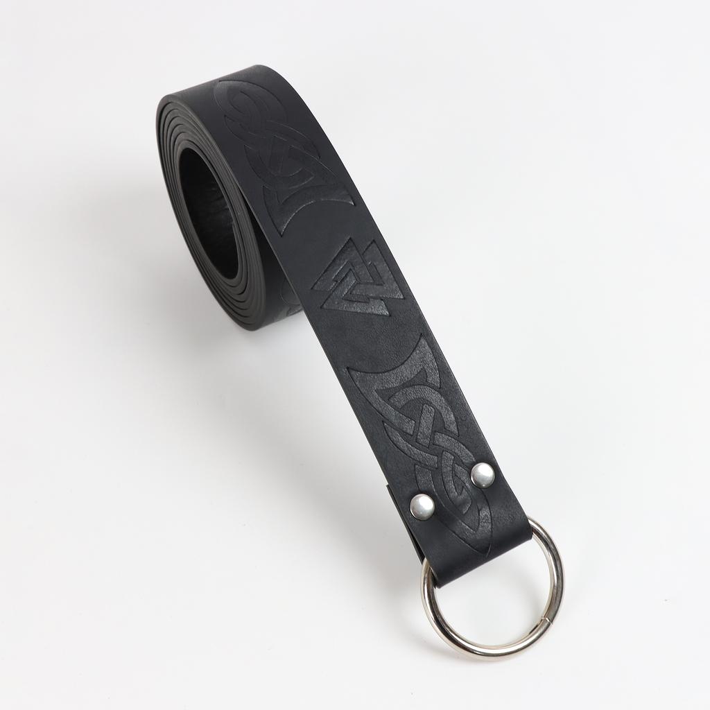 Ренессансный пояс из ПУ кожи, пояс с принтом для косплея викинга, для костюмов средневековой ренессансной ярмарки