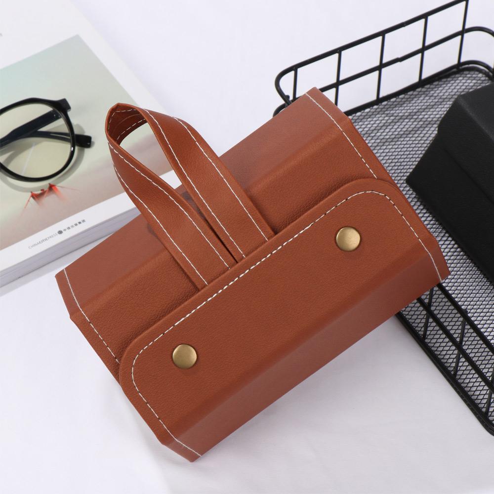 PU Leather Portable Travel Glasses Organizer Storage Box Sunglasses Case Eyeglasses Holder