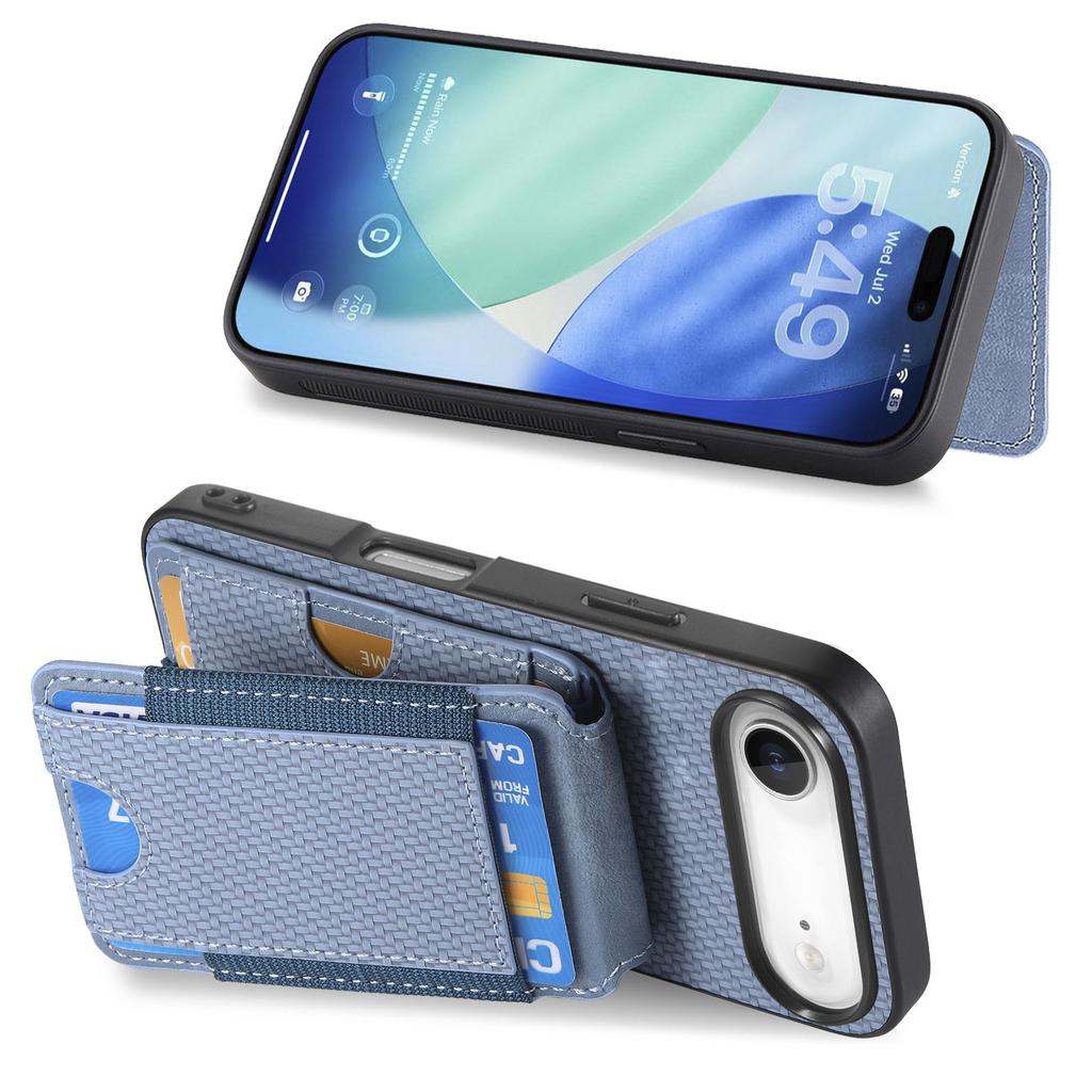 Для iPhone Air Чехол с держателем для карт, подставкой, кожаная задняя крышка