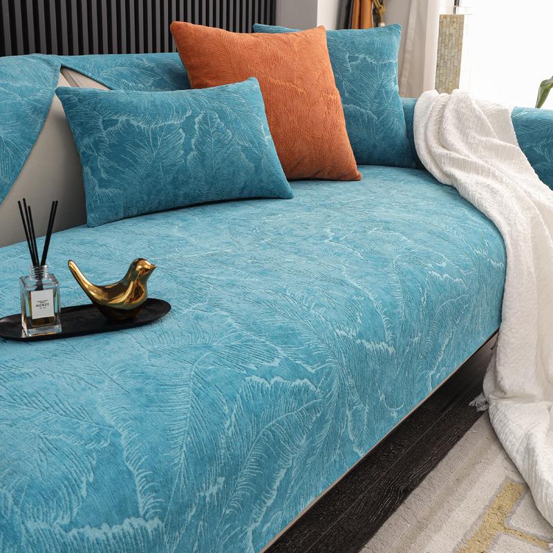 Подушка для дивана Нескользящая Простая Универсальная Пылезащитная Утолщенная Подушка Современный Чехол из Ткани Четыре Сезона Все Включено Универсальная