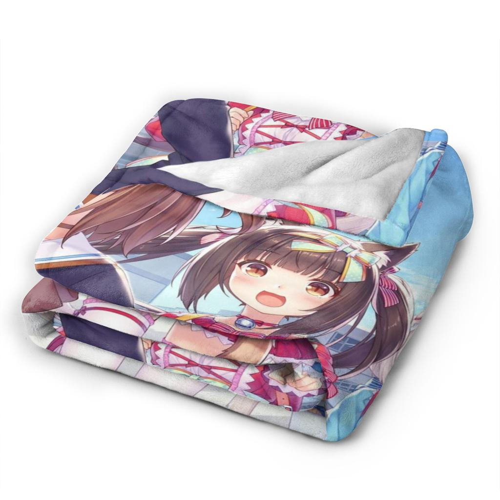 Аниме N-Nekopara Пледы Фланелевые Расслабляющий Супер Мягкий Плед Для Кровати Коврик Кусок