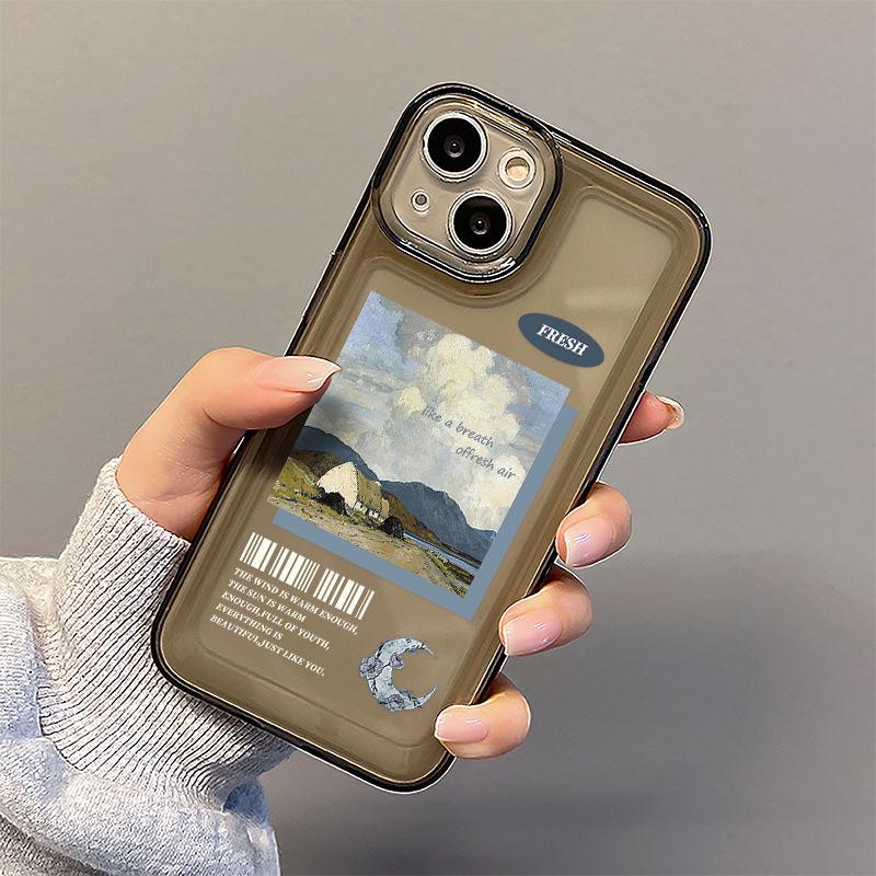 Art Paintings Case for IPhone 16 15 14 13 12 11 Pro Max 14 15 Plus Protection Back Cover Bumper Dustproof Non-Slip Anti Fall