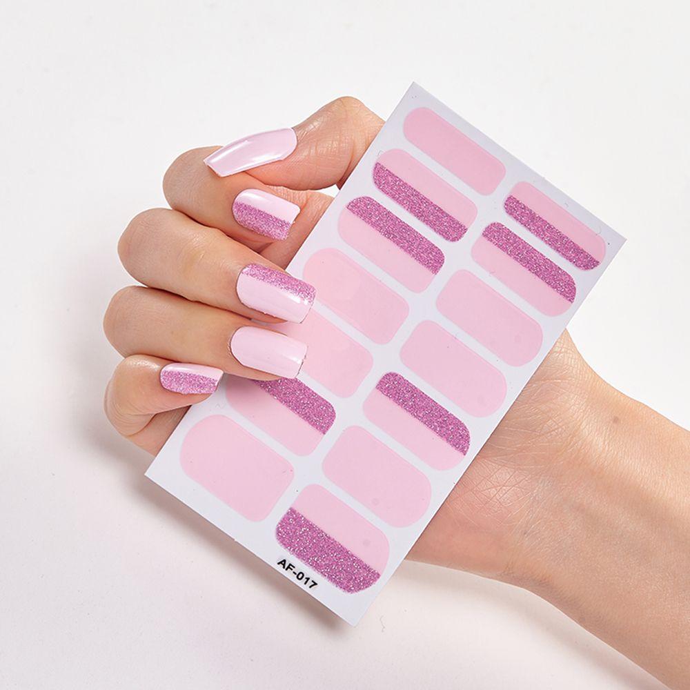 Women Girls Press On Nail Manicure Nail Polish Strips Nail Art Decal Full Nail Wraps Nail Stickers