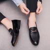 Fashion Fashion Men's Loafers Shining Trendy Designer Styles Leisure Business Outdoor Street Classic Black Flat Leather Shoes Slip On