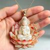 Nine Tailed Fox Enamel Pendant Necklace Chinese Style Vintage  Design Jewelry for Women Banquet Wear Accessory