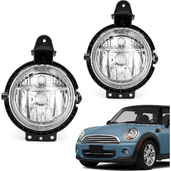 Пара противотуманных фар TOPUS для Mini Cooper R55 R56 R57 R58 R59 2007-2015, Mini Clubman 2006-2013, передний бампер, противотуманная фара БЕЗ лампочек, левая и правая стороны, прозрачные
