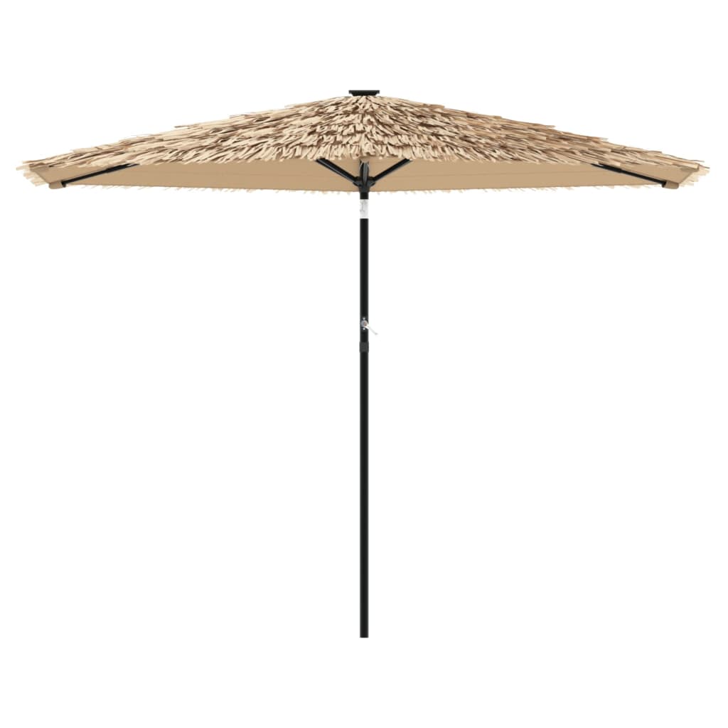 Brown Sun Umbrella with Steel Pole 288 x 288 x 225 cm