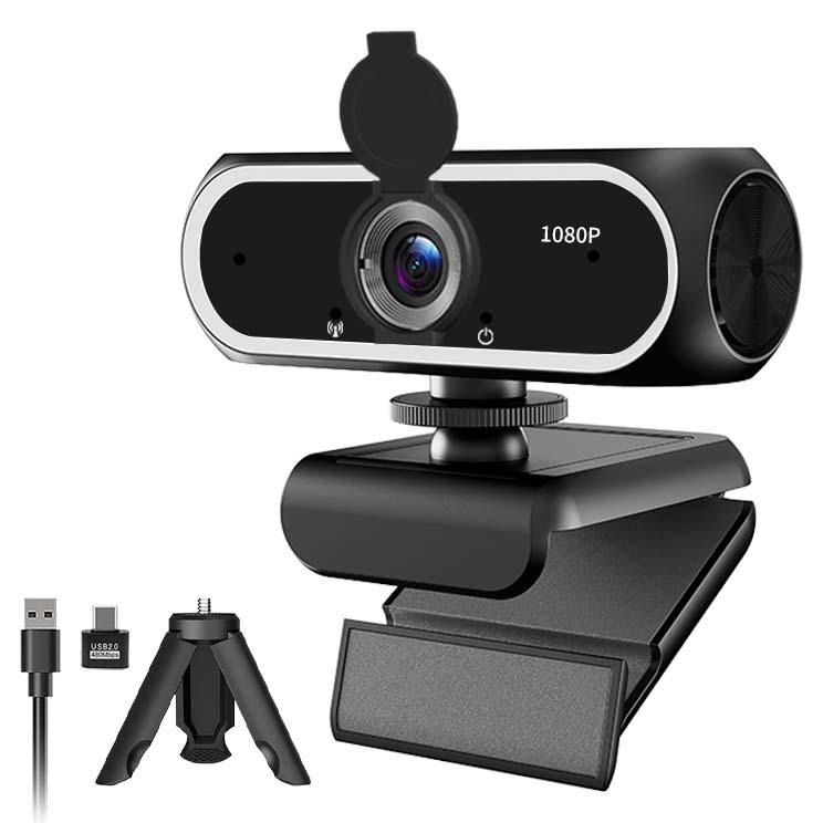 2-in-1 HD Webcam with Built-in Microphone for Streamers and Video Conferencing