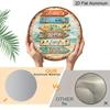 2D Flat, 1pc Round Aluminum Hanging Sign, "Cocktails Cool Drinks 5 O'Clock Somewhere" Tropical Beach Directional Wall Art, Vintage Summer Beach Bar