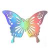 Decoration Hollow Butterflies Decals 3D Butterfly Wall Stickers Metal Texture Colorful Mirror Paper