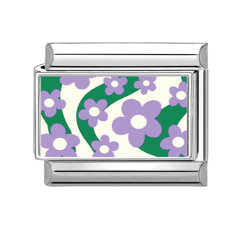 Новая серия Brilliant Colorful Flower Butterfly Итальянские Шарм-Звенья Подходят для 9-мм Браслета из Нержавеющей Стали Женские Мужские DIY Изготовление Украшений