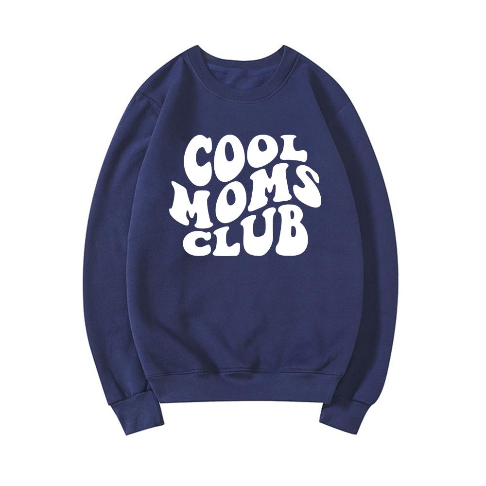 Толстовка Cool Moms Club, толстовки Mom Life, женские толстовки с длинным рукавом, повседневные толстовки с графическим принтом, подарок на день рождения для мам