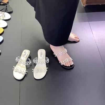 Модная обувь Прозрачные шлепанцы Низкие Роскошные Слайды Резиновые Вьетнамки Слиперы Женские Стринги Дизайнерские Гавайские 2025 Рим ПВХ Скандал