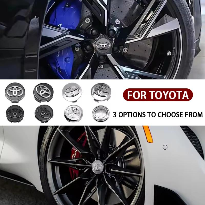4 шт. 57/62 мм Колпачок ступицы колеса автомобиля Заглушка диска Для Toyota Corolla RAV4 LEVIN Yaris C-HR Camry Prado Prius Автомобильные Автоаксессуары