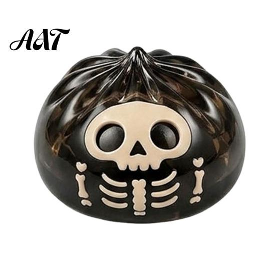 Dumpling Desk Toys 1/6Pcs Halloween Stress Relief Toy, Devil Pumpkin Eyeball Skeleton Squeeze Squeezing Balls Anxiety Reduction Dough Bun Fidget