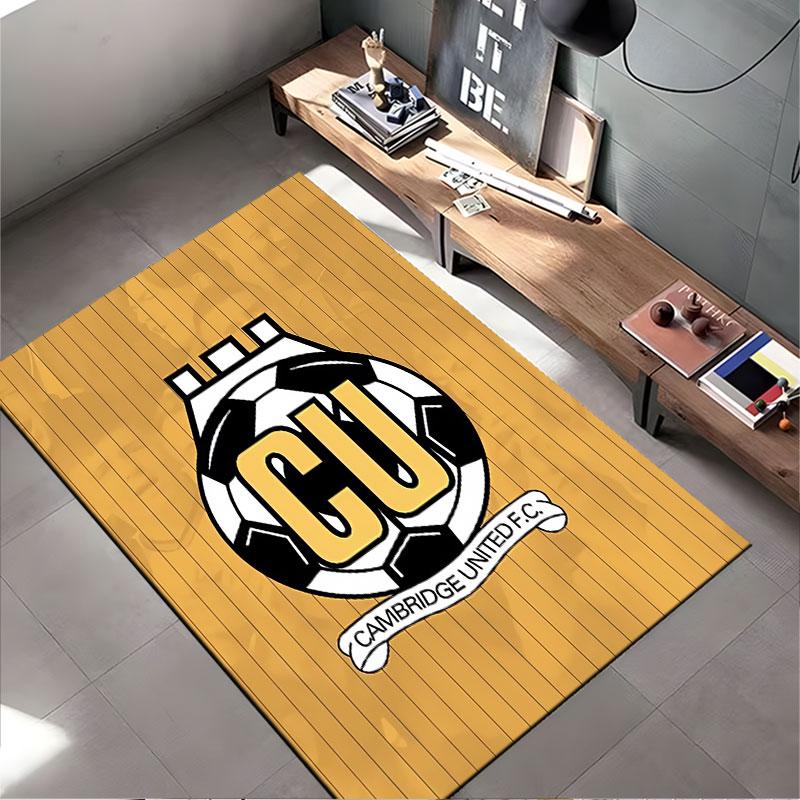 Cambridge United FC Logo Carpet suitable as a non-slip mat for the living room or bedroom sofa