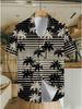 Hawaiian Coconut Tree Print Men's Casual Shirt - Short Sleeve Button Design, Vibrant Colors, Summer Outdoor and Casual Wear, Machine Washable