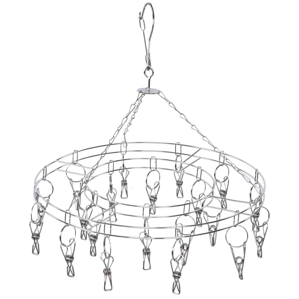 20 Clip Socks Rack Underwear Drying Hanger Stainless Steel Clothes Hanger Multifunctional Laundry