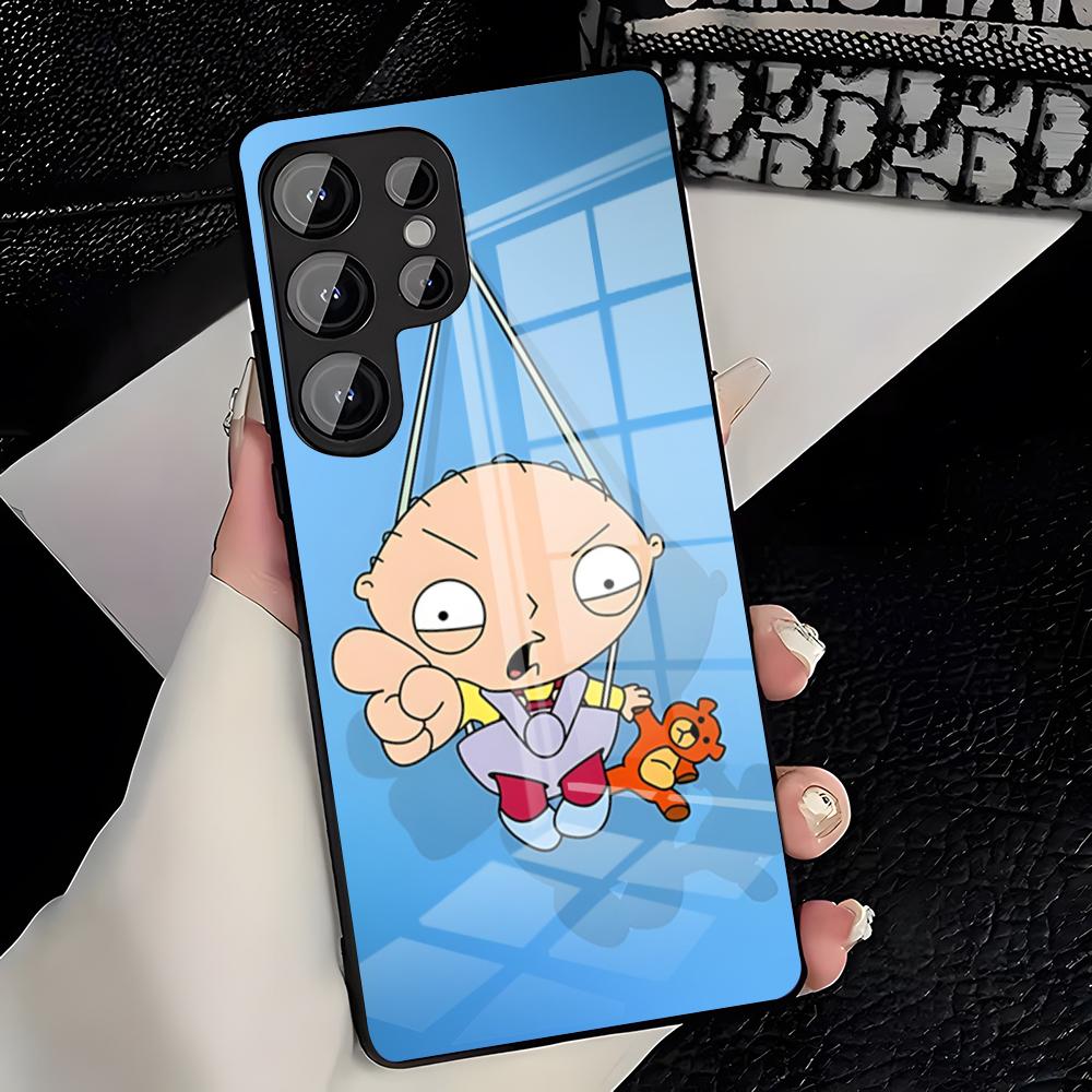 Чехол для телефона F-Family Funny Guy для Samsung S26 S25 Plus S20 S20 Plus S22 Ultra S23 FE S21 Plus S21 Ultra Стеклянная крышка