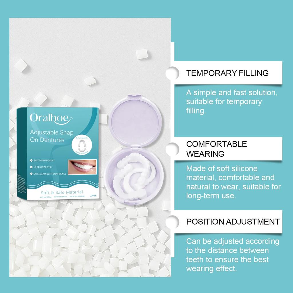 Идеально подходящие виниры для зубов Отбеливающие накладные зубы Силиконовый набор Удобные виниры для улыбки Ремонт отсутствующих Модифицированных зубов Комплект зубных протезов