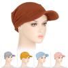 1PC Sun Hat Sunscreen Cap Solid Color Turban Cap Summer Female Hat Fashion Female Hat