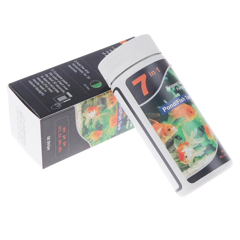 1 шт. Набор для тестирования аквариумных принадлежностей 7 в 1: тест-полоски для пресноводных и морских аквариумов, а также для проверки качества воды в пресноводных и морских водоемах.