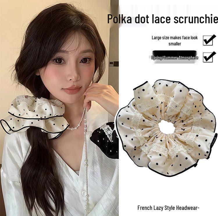 French-Korean Double-Layer Ballet Lace Extra Large Hair Scrunchie