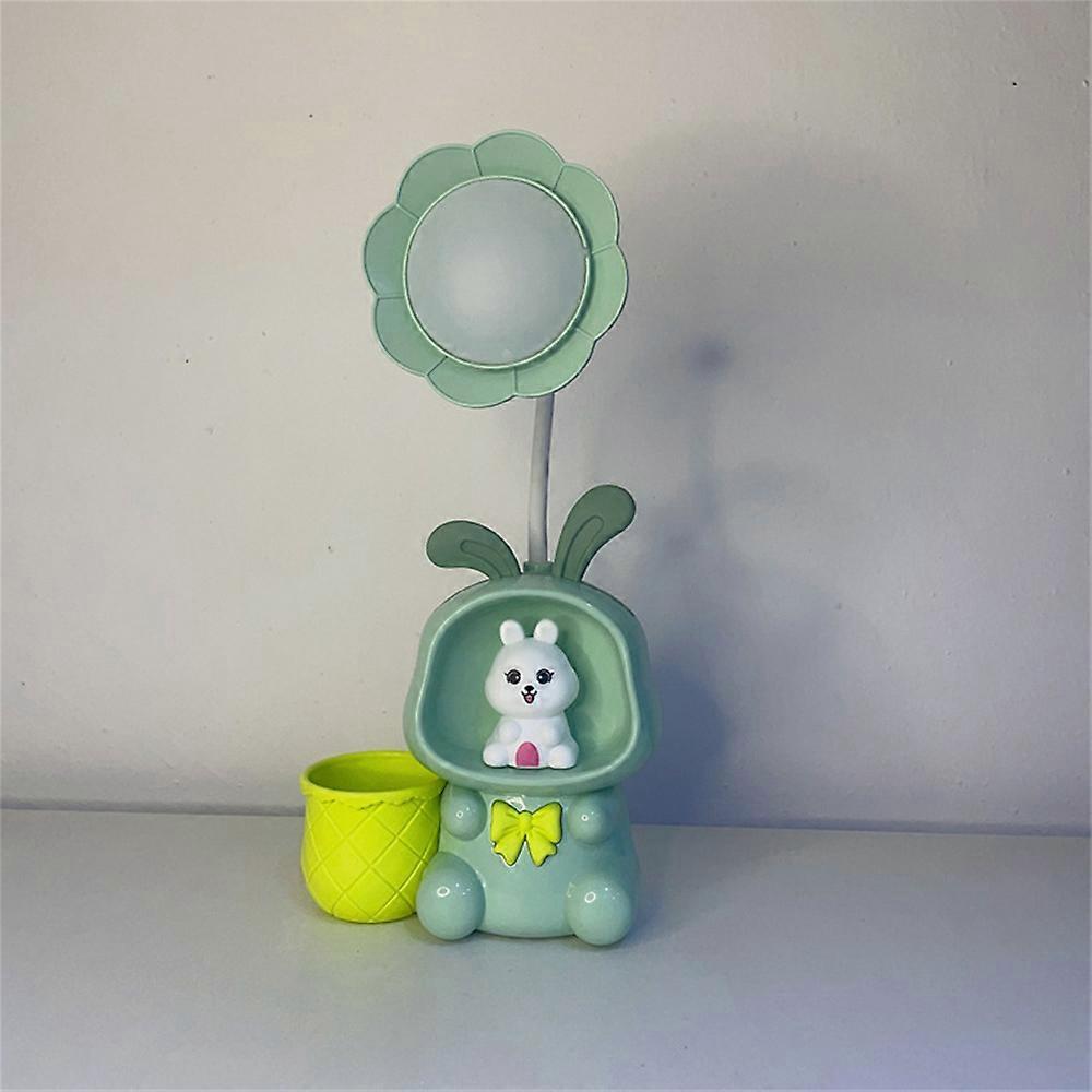 New Cartoon Rabbit Spaceman Table Lamp Pen-holder Pencil-sharpener Reading Table Lamp Student Dormitory Charging Night Light