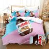 Мультяшный Комплект Постельного Белья Nutella С Принтом Пододеяльник Простыня Наволочка Постель Мягкое Покрытие Одеяла Полный Queen King Размер Детский Взрослый Мода