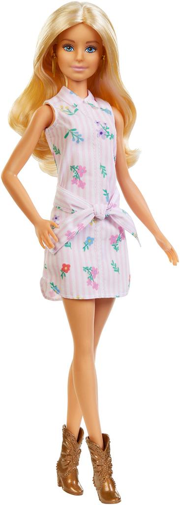 barbie Модное Цветочное Платье FXL52 (Кукла для переодевания) [Возраст 3+]