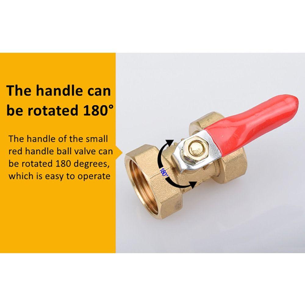 Фитинги для труб Пневматический соединитель Красная ручка Шланг Колючая муфта Шаровой клапан Вода Масло Воздух Газ Топливо