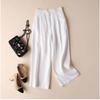 Spring and Summer Cotton and Linen Women's Wide-Leg Pants Linen Thin Casual Pants Women's Pants Loose Cropped Pants Women