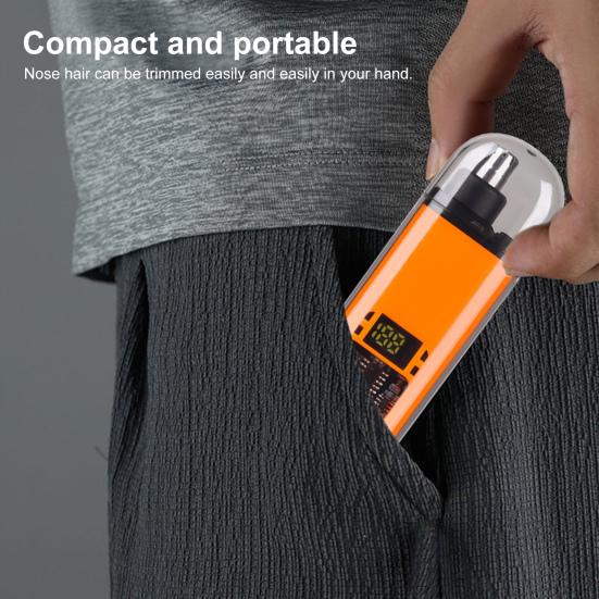 Триммер для волос в носу для мужчин и женщин, аккумуляторный, безболезненный, триммер для волос в ушах, водонепроницаемый, с двойными лезвиями, машинка для стрижки, многофункциональный инструмент для ухода