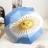 Argentina Flag Design Automatic Folding Umbrella - 8-Rib Travel Umbrella with Auto Portable Case, Ideal Gift for Birthdays